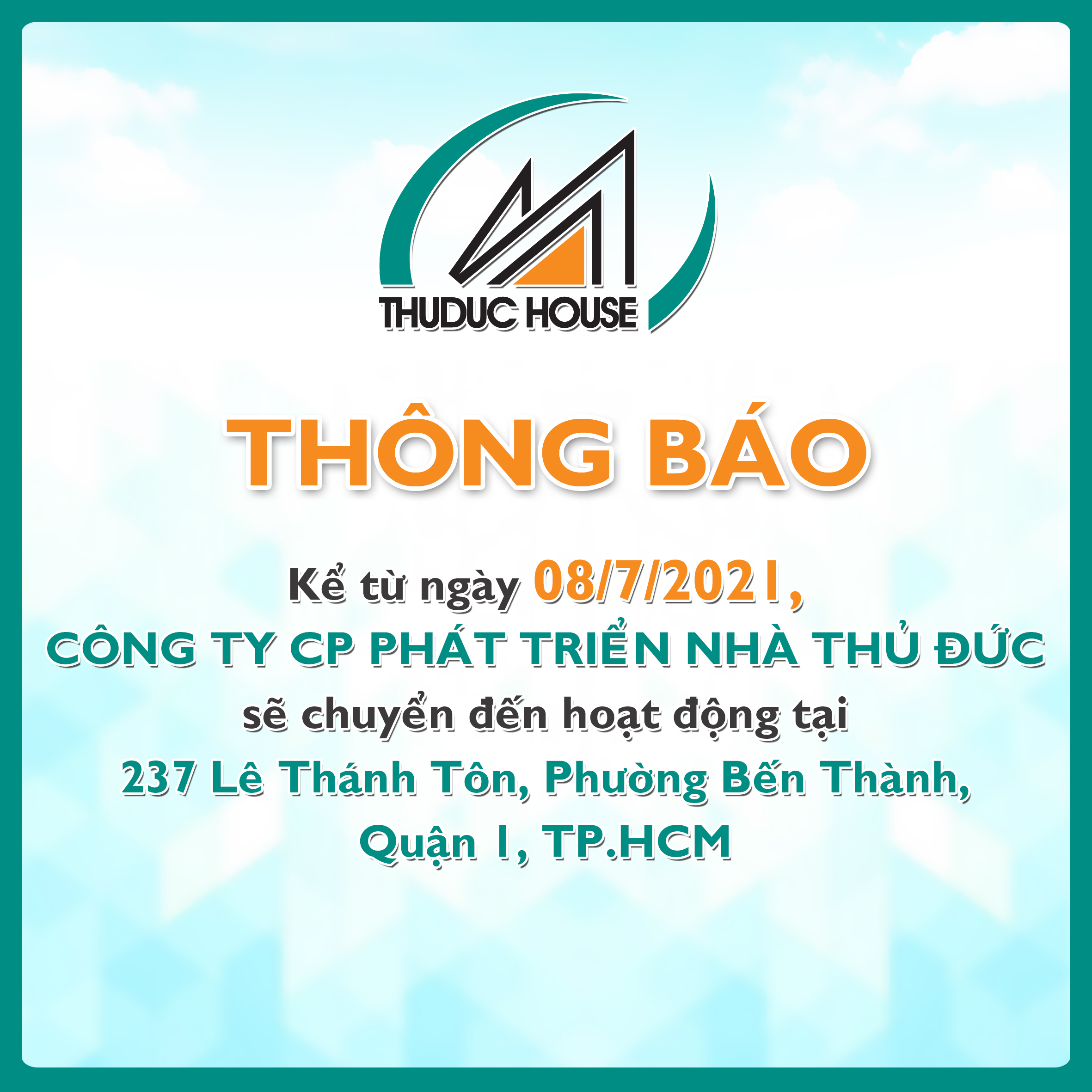 Thông báo thay đổi địa chỉ Trụ sở hoạt động