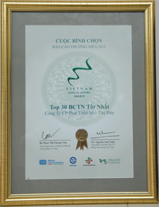 Báo cáo thường niên tốt nhất năm 2013: Lần thứ 6, Thuduc House nhận giải